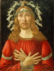 Christ en homme de douleur avec nimbe angélique
